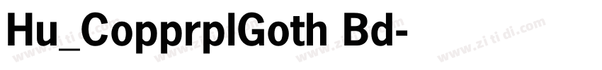 Hu_CopprplGoth Bd字体转换